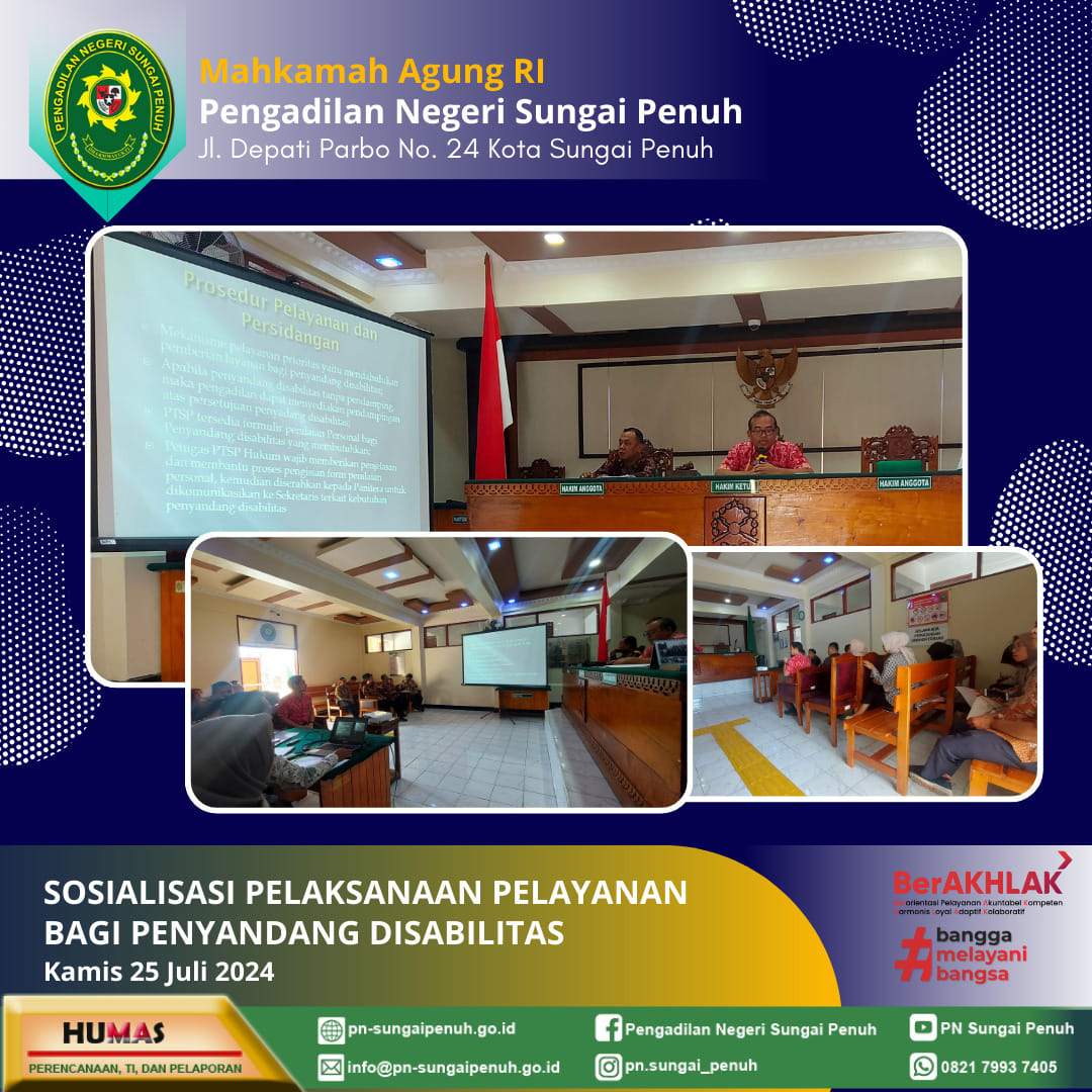 sosialisasi Pelaksanaan Pelayanan bagi Penyandang Disabilitas